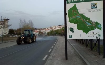 Fuente Obejuna desinfecta todas sus calles y las de sus catorce aldeas