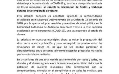 COMUNICADO CONJUNTO DE LOS AYUNTAMIENTOS DE BELMEZ, FUENTE OBEJUNA, LA GRANJUELA, OBEJO, PEÑARROYA-PUEBLONUEVO, VALSEQUILLO, VILLAHARTA, VILLANUEVA DEL REY Y VILLAVICIOSA DE CÓRDOBA