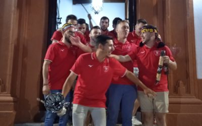 Recepción en el Ayuntamiento de Fuente Obejuna al “Mellari” por el equipo de gobierno tras su éxito en esta temporada futbolística